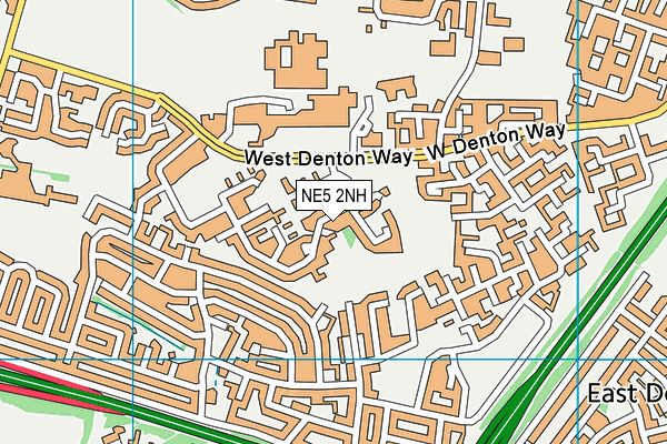 NE5 2NH map - OS VectorMap District (Ordnance Survey)
