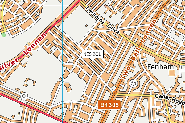 NE5 2QU map - OS VectorMap District (Ordnance Survey)