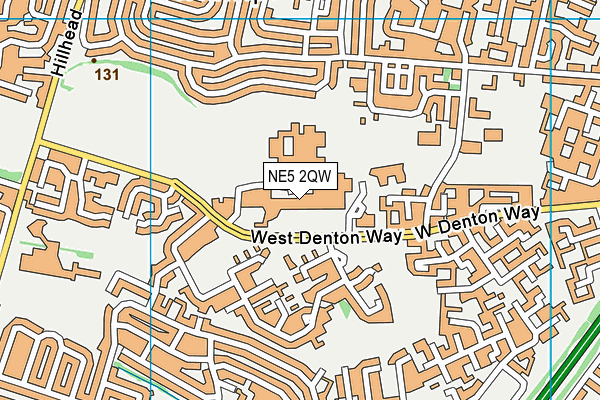 NE5 2QW map - OS VectorMap District (Ordnance Survey)