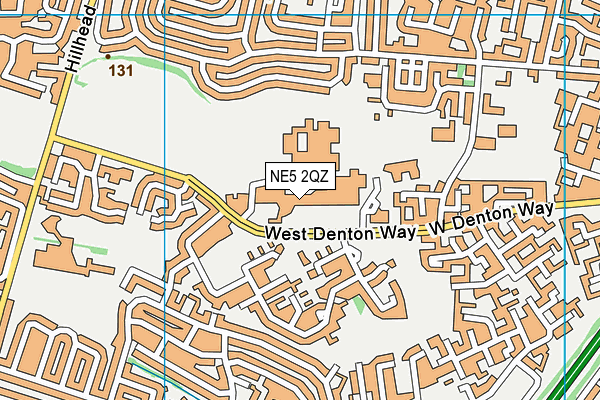 West Denton Leisure Centre (Pool And Fitness Centre) (Closed) map (NE5 2QZ) - OS VectorMap District (Ordnance Survey)
