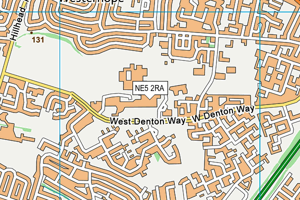NE5 2RA map - OS VectorMap District (Ordnance Survey)