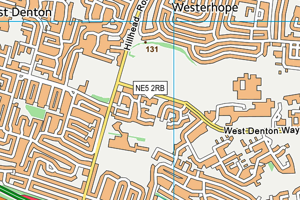 NE5 2RB map - OS VectorMap District (Ordnance Survey)
