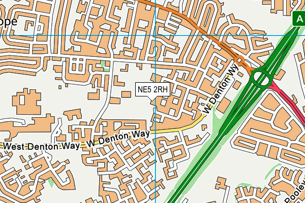 NE5 2RH map - OS VectorMap District (Ordnance Survey)