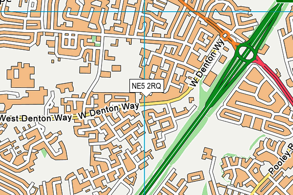 NE5 2RQ map - OS VectorMap District (Ordnance Survey)