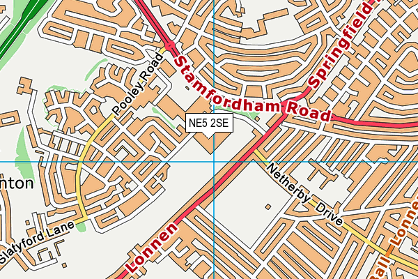 NE5 2SE map - OS VectorMap District (Ordnance Survey)