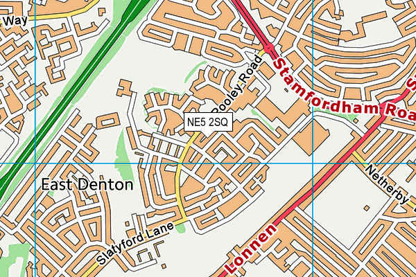 NE5 2SQ map - OS VectorMap District (Ordnance Survey)