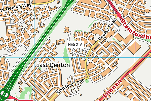 Tyneside Badminton Centre map (NE5 2TA) - OS VectorMap District (Ordnance Survey)