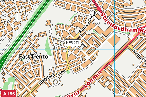 NE5 2TL map - OS VectorMap District (Ordnance Survey)