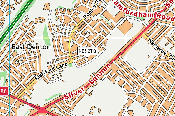NE5 2TQ map - OS VectorMap District (Ordnance Survey)