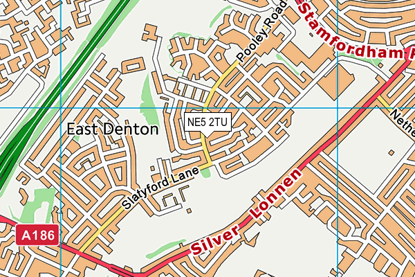 NE5 2TU map - OS VectorMap District (Ordnance Survey)