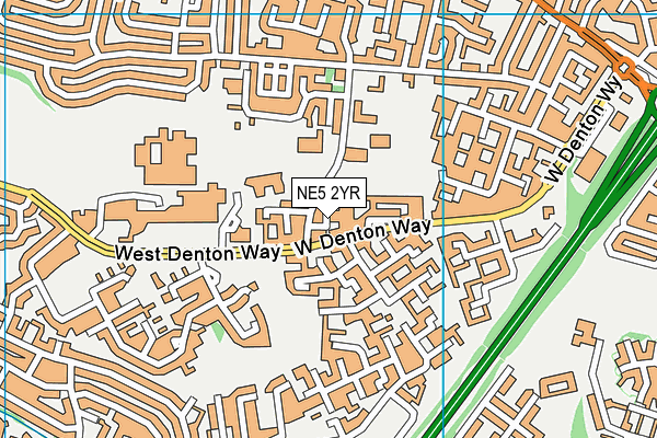 NE5 2YR map - OS VectorMap District (Ordnance Survey)