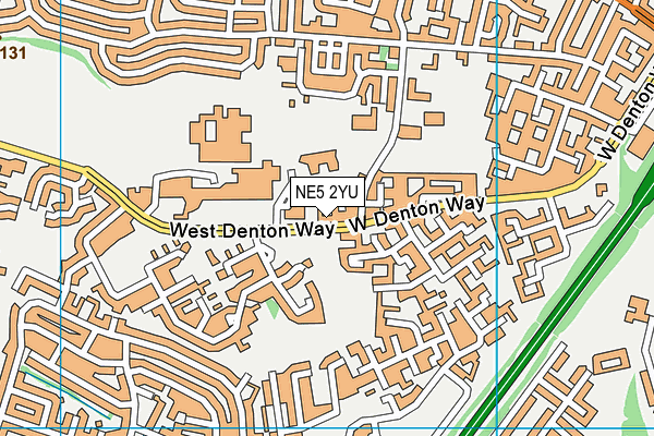 NE5 2YU map - OS VectorMap District (Ordnance Survey)