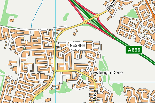 NE5 4HH map - OS VectorMap District (Ordnance Survey)