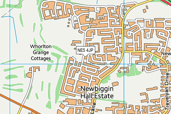 NE5 4JP map - OS VectorMap District (Ordnance Survey)