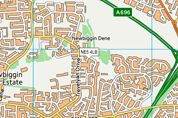 NE5 4LB map - OS VectorMap District (Ordnance Survey)