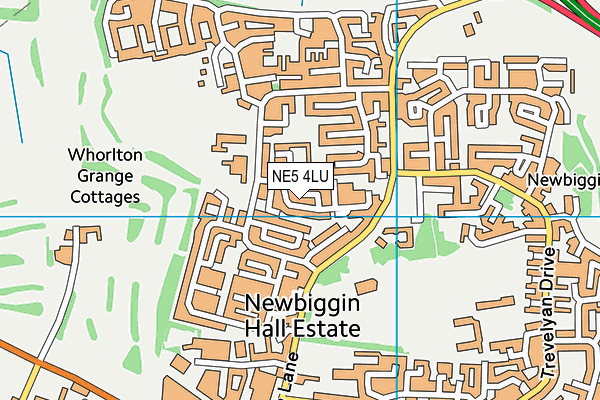 NE5 4LU map - OS VectorMap District (Ordnance Survey)