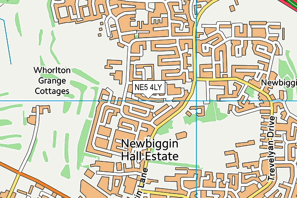 NE5 4LY map - OS VectorMap District (Ordnance Survey)