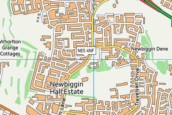 NE5 4NF map - OS VectorMap District (Ordnance Survey)