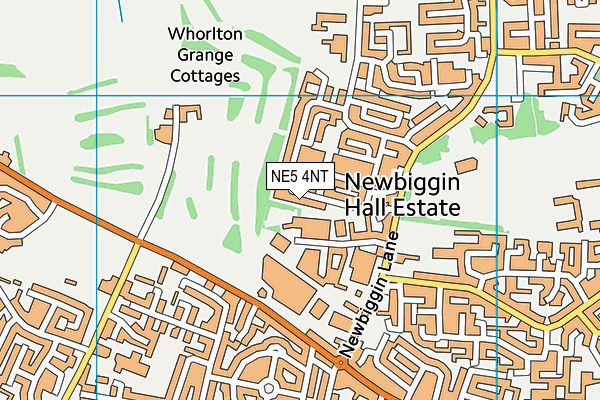 NE5 4NT map - OS VectorMap District (Ordnance Survey)