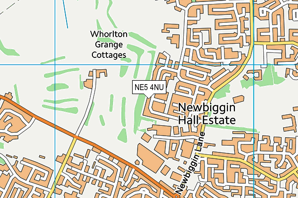 NE5 4NU map - OS VectorMap District (Ordnance Survey)