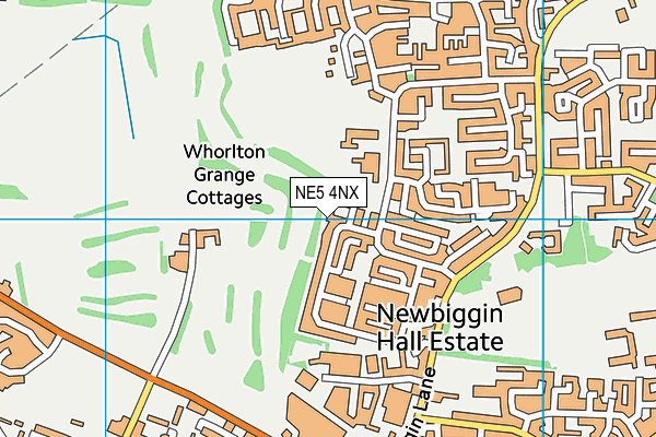 NE5 4NX map - OS VectorMap District (Ordnance Survey)