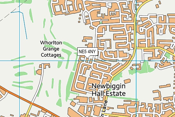 NE5 4NY map - OS VectorMap District (Ordnance Survey)