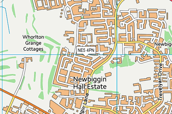 NE5 4PN map - OS VectorMap District (Ordnance Survey)