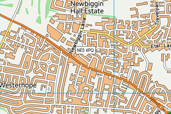 NE5 4PQ map - OS VectorMap District (Ordnance Survey)