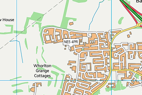 NE5 4PR map - OS VectorMap District (Ordnance Survey)