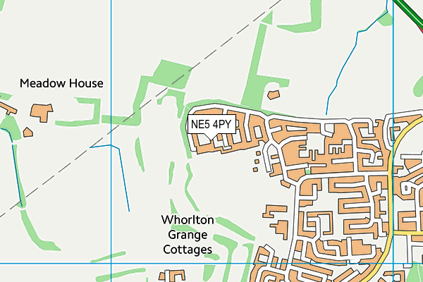 NE5 4PY map - OS VectorMap District (Ordnance Survey)