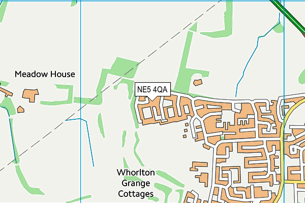 NE5 4QA map - OS VectorMap District (Ordnance Survey)