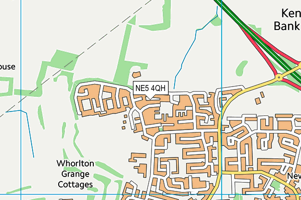 NE5 4QH map - OS VectorMap District (Ordnance Survey)