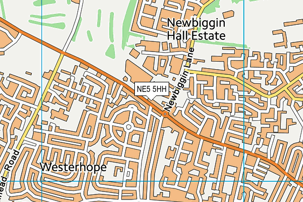 NE5 5HH map - OS VectorMap District (Ordnance Survey)
