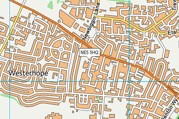 NE5 5HQ map - OS VectorMap District (Ordnance Survey)