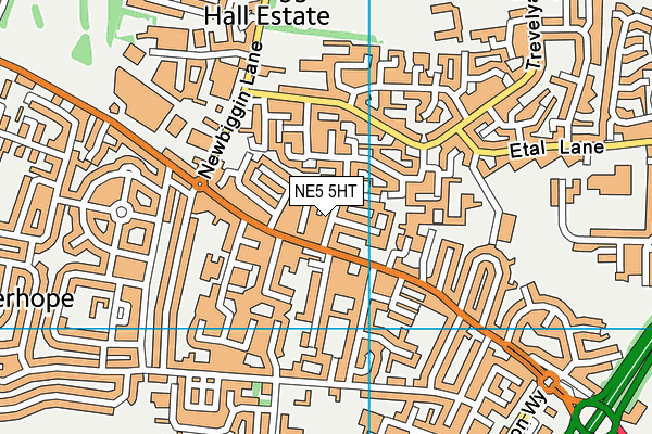 NE5 5HT map - OS VectorMap District (Ordnance Survey)