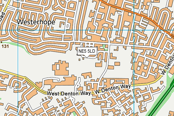 NE5 5LD map - OS VectorMap District (Ordnance Survey)