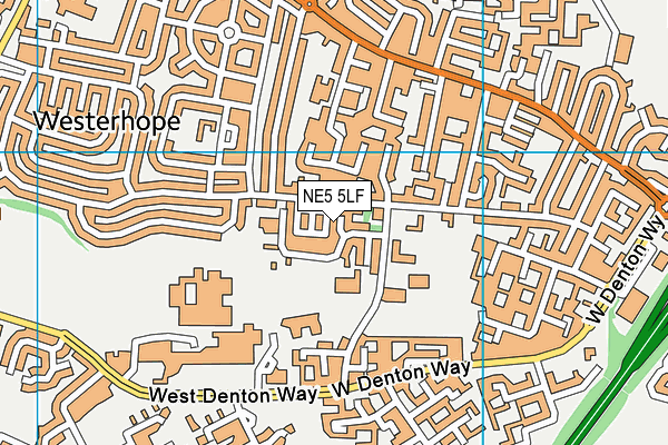 NE5 5LF map - OS VectorMap District (Ordnance Survey)