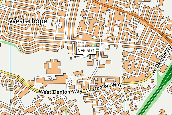 NE5 5LG map - OS VectorMap District (Ordnance Survey)
