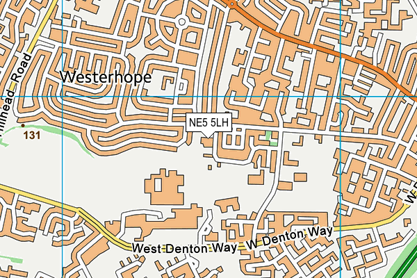 NE5 5LH map - OS VectorMap District (Ordnance Survey)