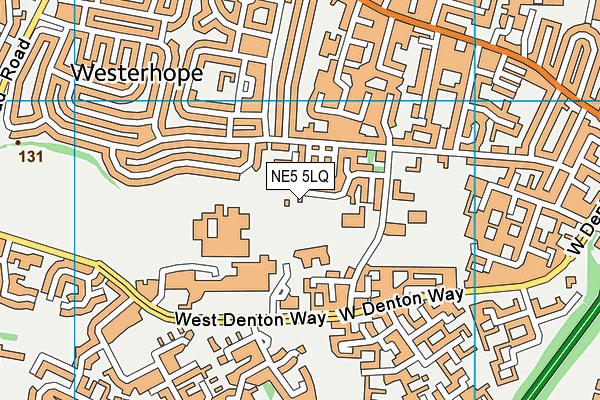 NE5 5LQ map - OS VectorMap District (Ordnance Survey)
