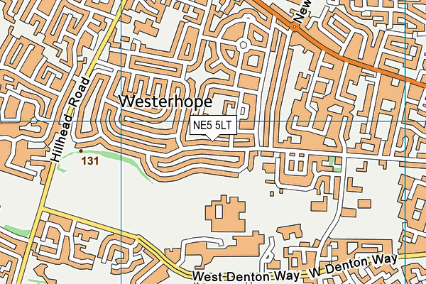 NE5 5LT map - OS VectorMap District (Ordnance Survey)