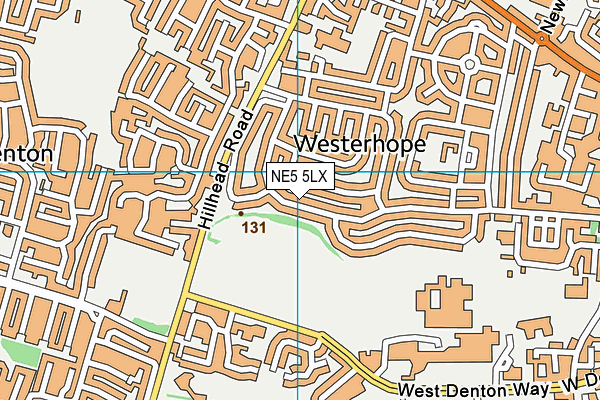 NE5 5LX map - OS VectorMap District (Ordnance Survey)