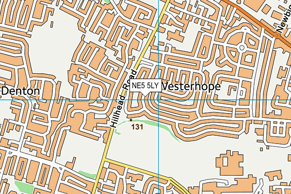 NE5 5LY map - OS VectorMap District (Ordnance Survey)