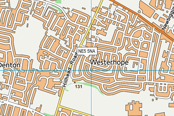 NE5 5NA map - OS VectorMap District (Ordnance Survey)