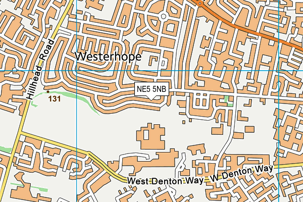NE5 5NB map - OS VectorMap District (Ordnance Survey)