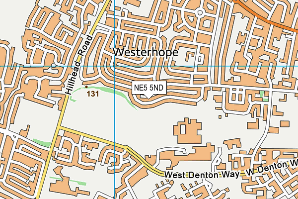 NE5 5ND map - OS VectorMap District (Ordnance Survey)