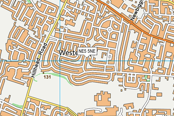 NE5 5NE map - OS VectorMap District (Ordnance Survey)