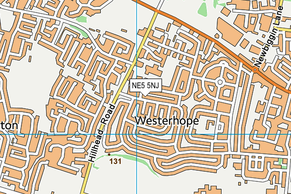 NE5 5NJ map - OS VectorMap District (Ordnance Survey)