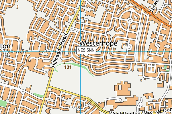 NE5 5NN map - OS VectorMap District (Ordnance Survey)
