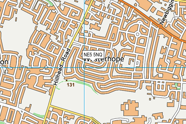NE5 5NQ map - OS VectorMap District (Ordnance Survey)